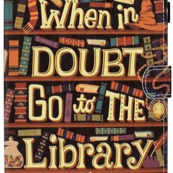 SAMSUNG GALAXY T720 TABLET CASE "WHEN IN DOUBT GO TO THE LIBRARY" - Picture 4 of 12